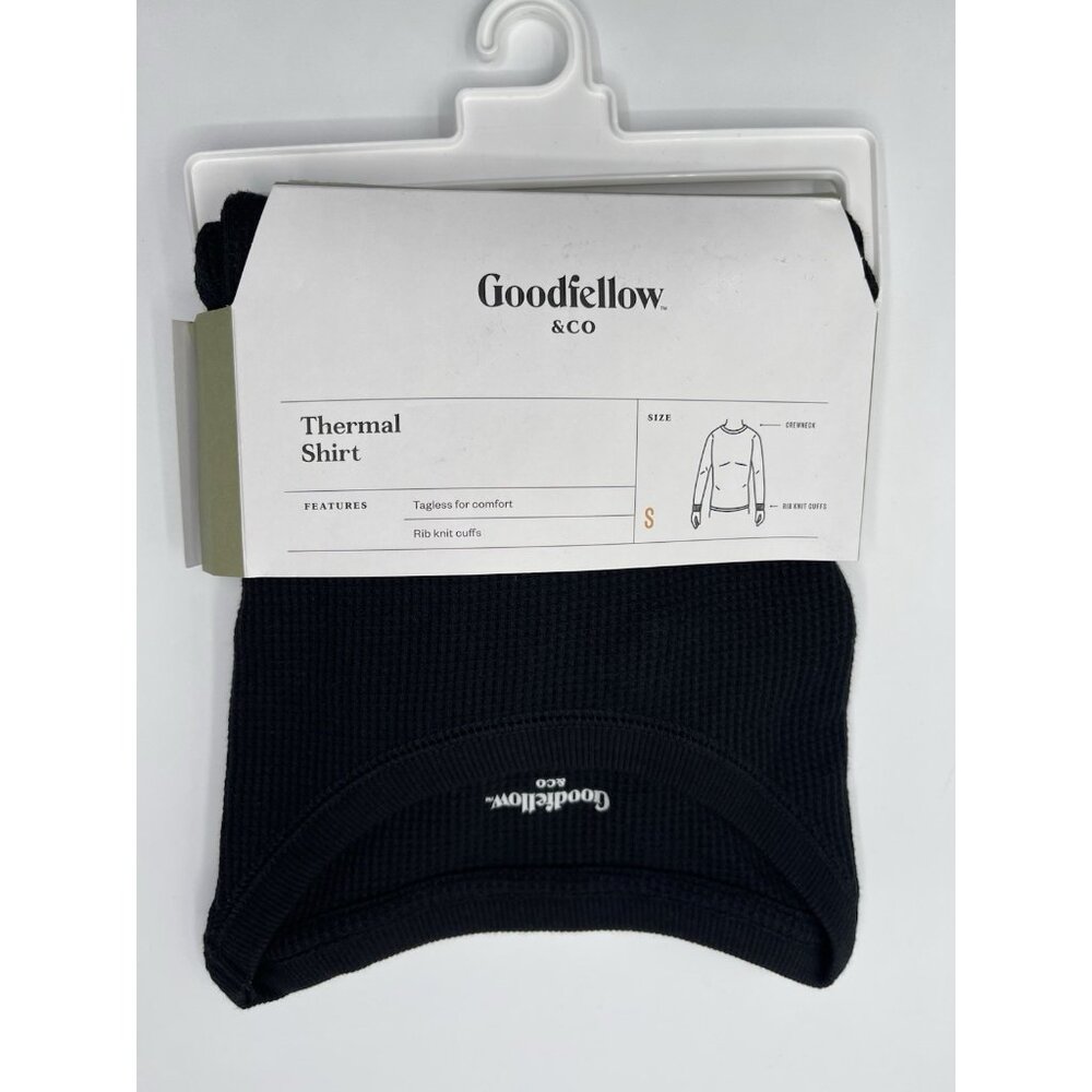 Goodfellow & Co Shirt Men's Size Small Waffle Thermal Long Sleeve‎ Black